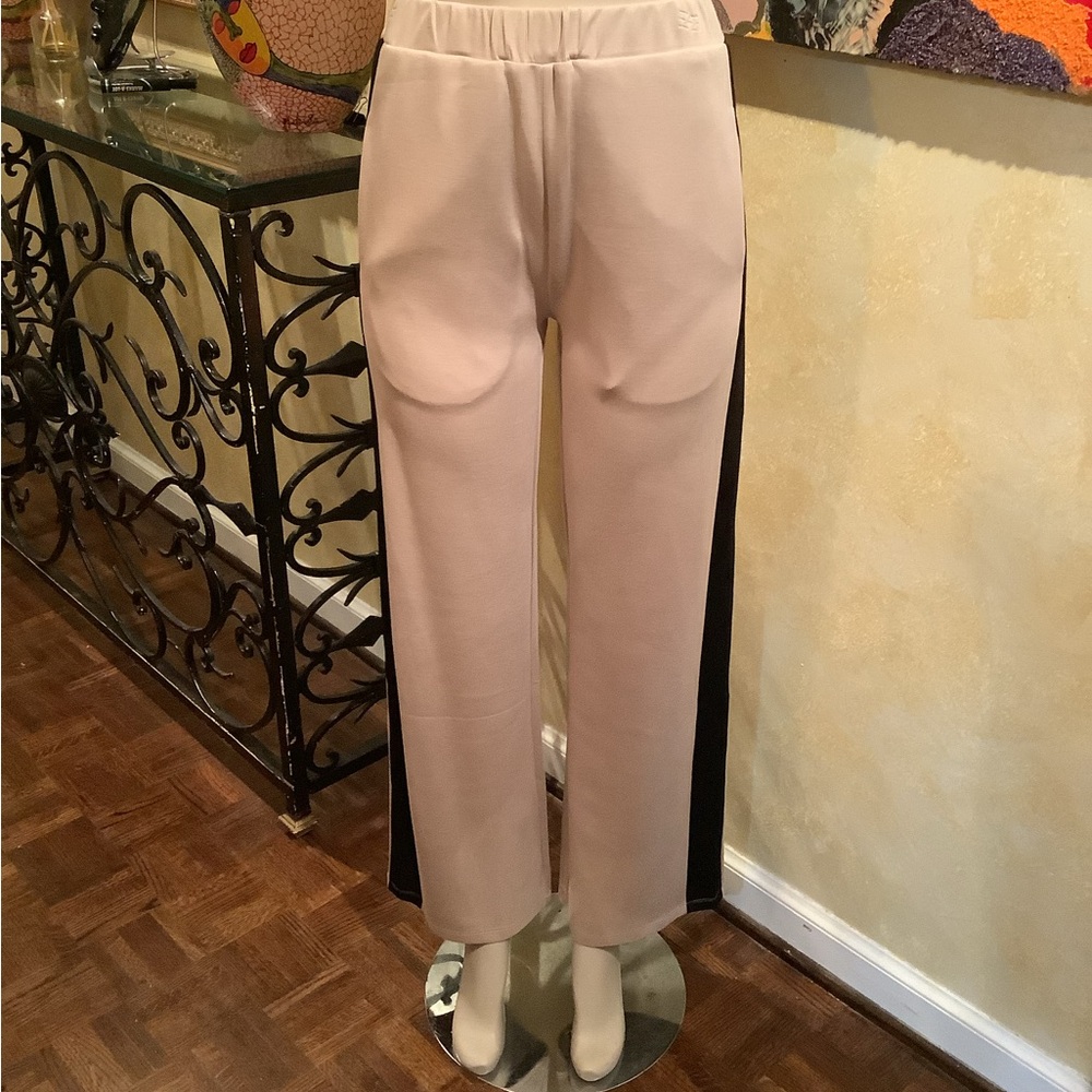 P.Cill Butter Modal side stripe straight leg pant.